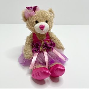 Play Wonder Plush Rose Tutu Ballerina Stuffed Bear